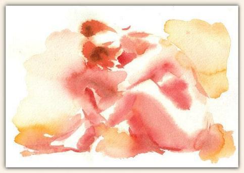 Modelstudie, aquarel 2005